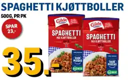 Price Lagerbutikk Gilde Spaghetti med kjøttboller tilbud