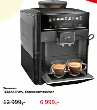 Siemens TE654319RW, Espressomaskiner