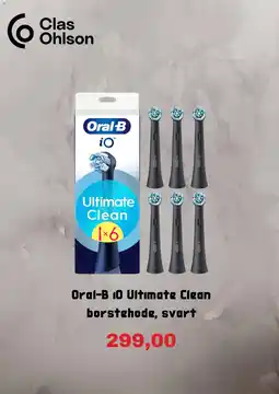 Clas Ohlson Oral-B iO Ultimate Clean borstehode, svart tilbud