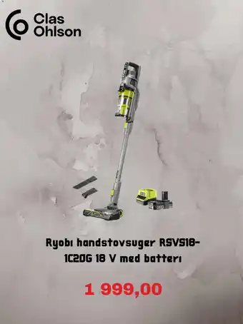 Ryobi handstovsuger RSVS18-1C20G 18 V med batteri