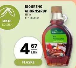 Scandinavian Park BIOGRENO AHORNSIRUP, EUR 4.67 tilbud