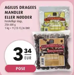Scandinavian Park AGILUS DRAGEES MANDLER ELLER NØDDER, EUR 3.34 tilbud