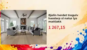 Bjelin herdet tregulv hasslarp xl natur lys mattlakk