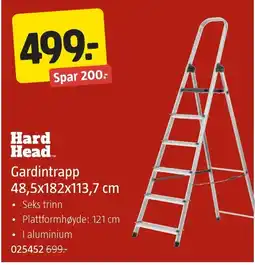 Jula Hard Head Gardintrapp tilbud