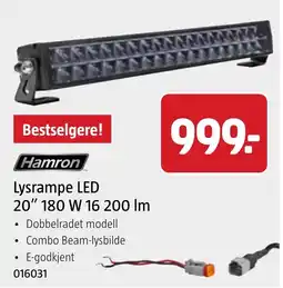 Jula Hamron lysrampe led 20" 180 w 16 200 lm tilbud