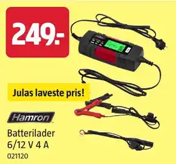 Jula Hamron Batterilader 6/12 V 4 A tilbud