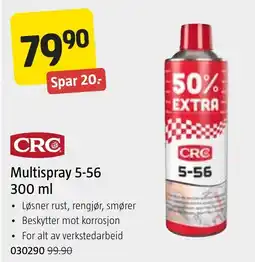 Jula CRC Multispray 5-56 tilbud