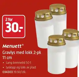 Jula Menuett Gravlys med lokk tilbud