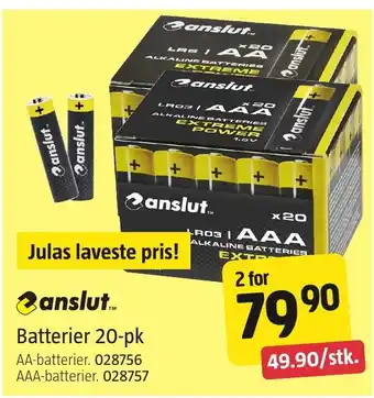 Anslut Batterier 20-pk