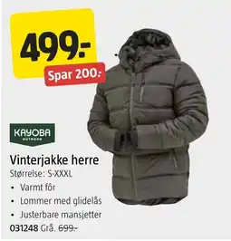 Jula Kayoba Outdoor Vinterjakke herre tilbud