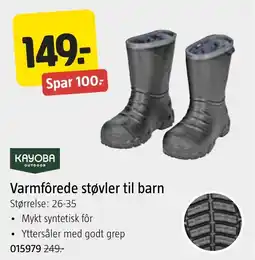 Jula Kayoba Outdoor varmfôrede støvler til barn tilbud