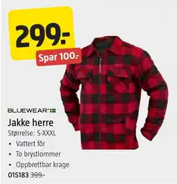 Jula Bluewear jakke herre tilbud