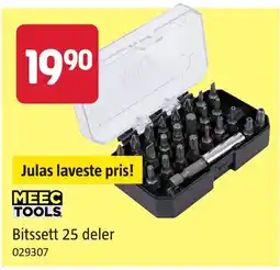 Jula Meec tools Bitssett 25 deler tilbud