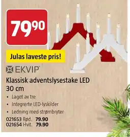 Jula Ekvip klassisk adventslysestake led tilbud