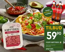 Coop Mega Coop kjøttdeig tilbud