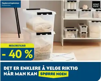 Smartstore oppbevaringsbokser