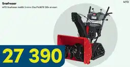 Maxbo Mtd snøfreser me66t 2-trinn 31ay7fs3678 230v el-start tilbud