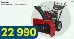 Maxbo Mtd snøfreser me76 2-trinns 31ay5es5678 tilbud
