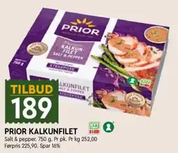 Coop Mega Prior kalkunfilet salt & pepper tilbud