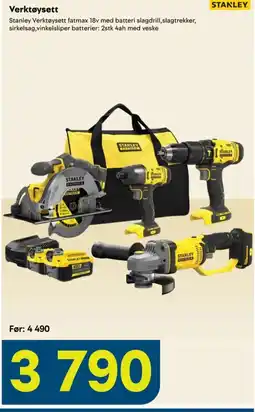 Maxbo Stanley Verktøysett fatmax 18v tilbud