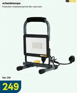 Maxbo Probuilder arbeidslampe led 30w med stativ tilbud
