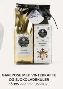 Skeidar Amundsen Gavepose med vinterkaffe og sjokoladekuler tilbud