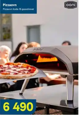 Maxbo Ooni pizzaovn koda 16 gassdrevet tilbud