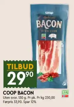 Coop Mega Coop bacon uten svor tilbud