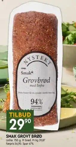 Coop Mega Smak grovt brød tilbud