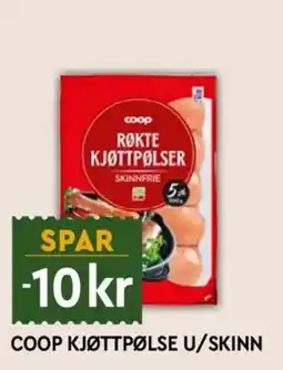 Coop Mega Coop kjøttpølse u/skinn tilbud