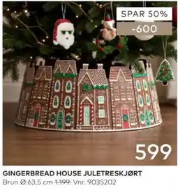 Skeidar Gingerbread House Juletreskjørt tilbud