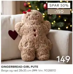 Skeidar Gingerbread-girl pute tilbud