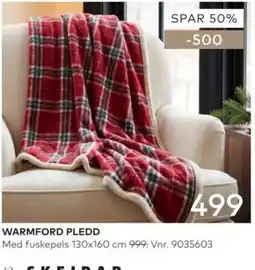 Skeidar Warmford pledd tilbud