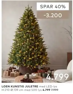 Skeidar Loen kunstig juletre tilbud
