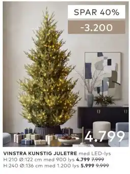 Skeidar Vinstra kunstig juletre tilbud