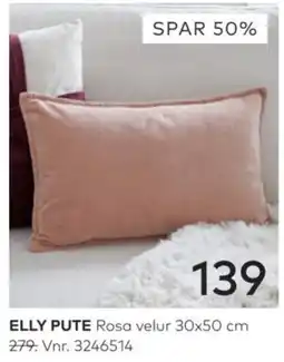 Skeidar Elly pute Rosa velur tilbud