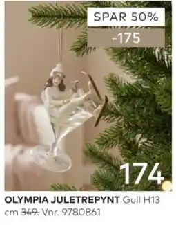 Skeidar Olympia Juletrepynt Gull H13 tilbud