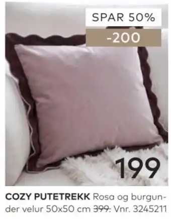 Cozy putetrekk rosa og burgunder velur