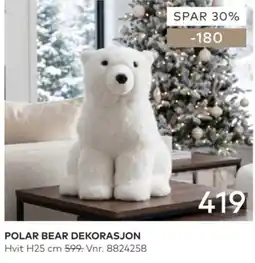 Skeidar Polar Bear Dekorasjon tilbud