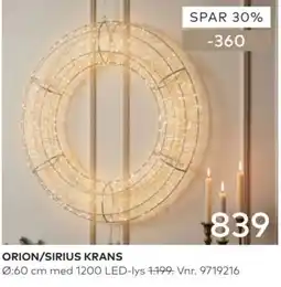 Skeidar Orion/sirius krans tilbud