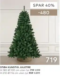 Skeidar Støa kunstig juletre tilbud