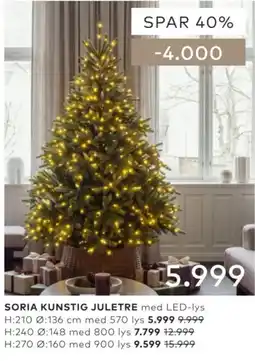Skeidar Soria kunstig juletre tilbud