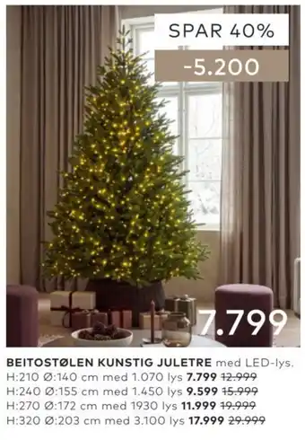 Beitostølen kunstig juletre