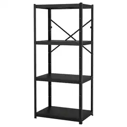 IKEA Bror Hylle, svart, 85x55x190 cm tilbud