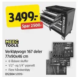 Jula Verktøyvogn 167 deler tilbud