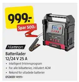 Jula Batterilader 12/24 V 25 A tilbud