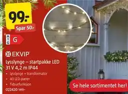 Jula Lysslynge – startpakke LED 31 V 4,2 m IP44 tilbud