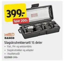 Jula Slagskrutrekkersett 15 deler tilbud