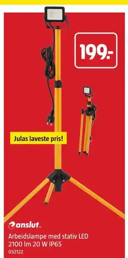 Jula Arbeidslampe med stativ LED tilbud