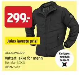 Jula Vattert jakke for menn tilbud